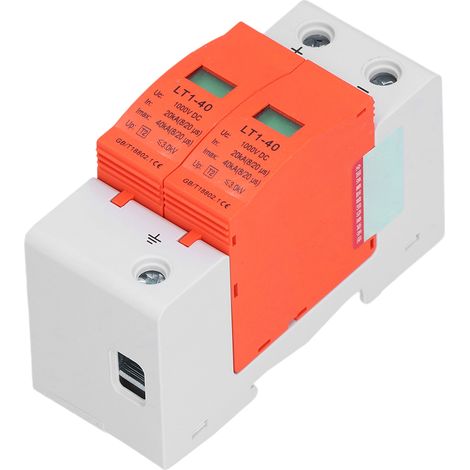Parafoudre DC photovoltaïque 2P 20-40kA 1000V LT1-40, protecteur de surtension pour installation solaire. (1/5)
