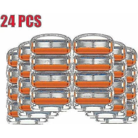 Lot 24x5 Lames Rasoir Gillette Fusion Proglide Micro-fines Lubrastrip Remplacement Facile Sans Irritation (1/5)