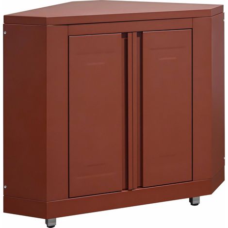 Meuble d'angle pour cuisine extérieure brique