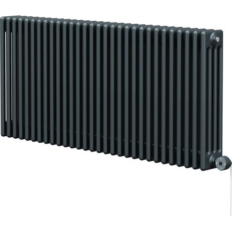 Wholesale Domestic Colosseum Anthracite 600mm x 1340mm Horizontal Digital Thermostatic Electric Quadruple Column Radiator (1/5)