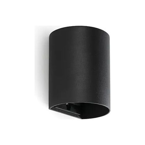 Lampada da parete SOLE liscia nera con interruttore 40523 (1/5)