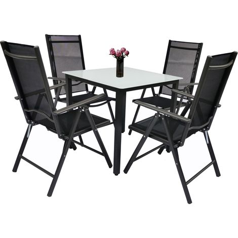 5 un. Alu conjunto de jardín grupo de asientos 80 MA 105x80x80 - VCM (1/4)