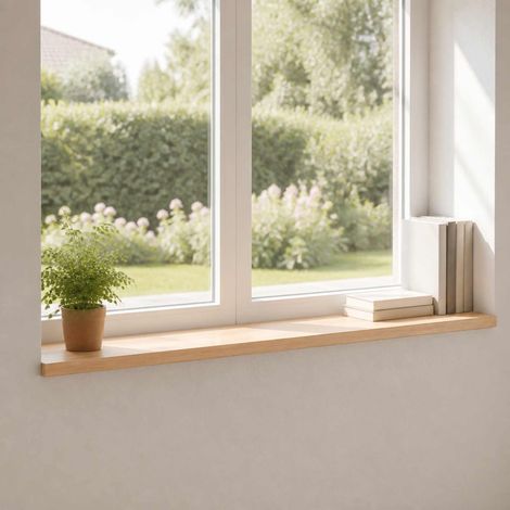 Appuis de fenêtre 2 pc Naturel 110 x 20 x 2 cm (1/5)