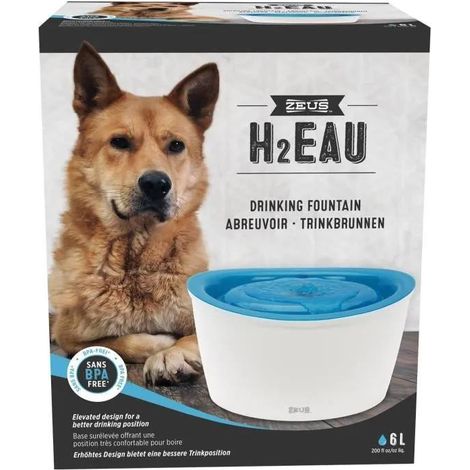 Fontana per cani Hagen Dog It 6 litri bianca e blu