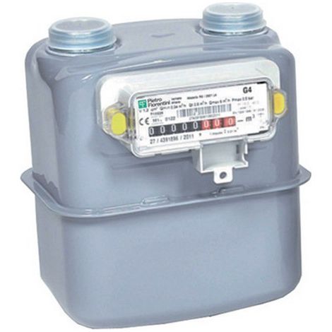Gurtner – Compteur gaz naturel basse pression Type G4 – Débit 6m3/h – Pression maxi 500 mbar – DN20 – Corps en tôle d’acier galvanisée