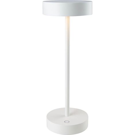 Lampe de bureau sans fil en aluminium blanc LED blanc dimmable H29cm (1/4)