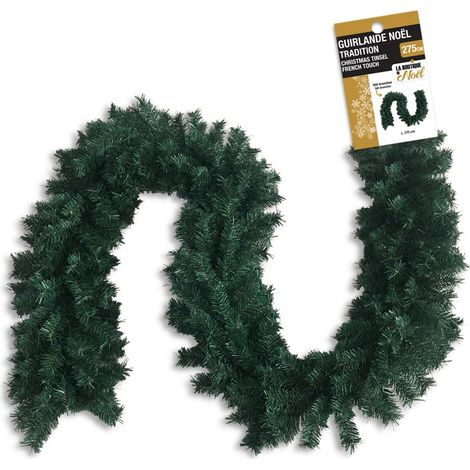 Guirlande lumineuse de Noël 275 cm – 300 branches – Flexible et réutilisable – Utilisable en intérieur et extérieur – Effet naturel – La Boutique De Noel