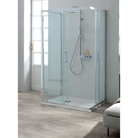 Box doccia FLEX con lato fisso in cristallo 6 mm trasparente