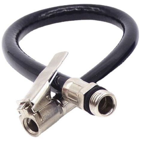 1 pièces pneu mandrin gonfleur pompe tuyau véhicule pneu gonfleur tuyau haute qualité pneu gonfleur tuyau noir caoutchouc remplissage pneu Air tuyau (1/4)