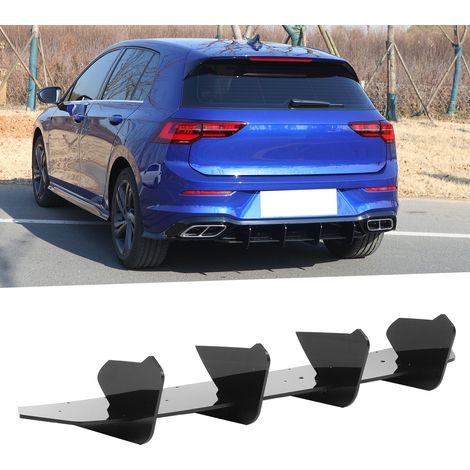 Maxton Heckdiffusor für Volkswagen Golf 8 R-Line 2021, klingenförmiges Design, glänzend schwarz (übergroß) (übergewichtig) (1/5)