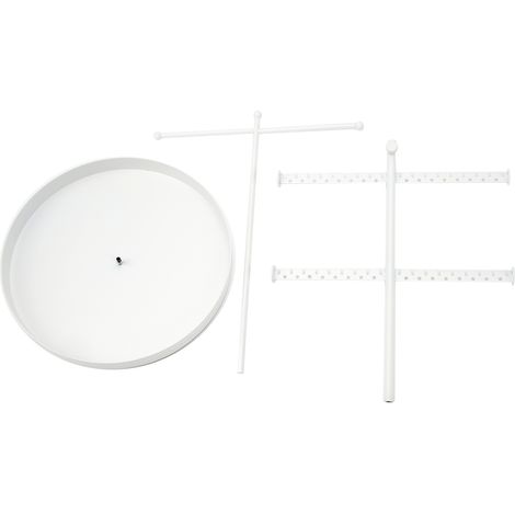 Présentoir à bijoux télescopique 3 niveaux détachable, support rotatif avec base pour colliers, bracelets et boucles d'oreilles (1/5)