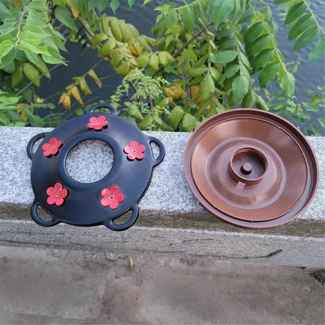 Socle pour mangeoire à colibris, accessoires de jardinage robustes, couvercle en métal pour mangeoire à oiseaux ( ) (1/5)