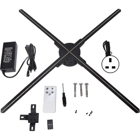 Filiyano – projecteur photo et vidéo – Ventilateur LED 3D sans fil, projecteur photo et vidéo holographique pour affichage publicitaire, 100-240 V CA (1/5)