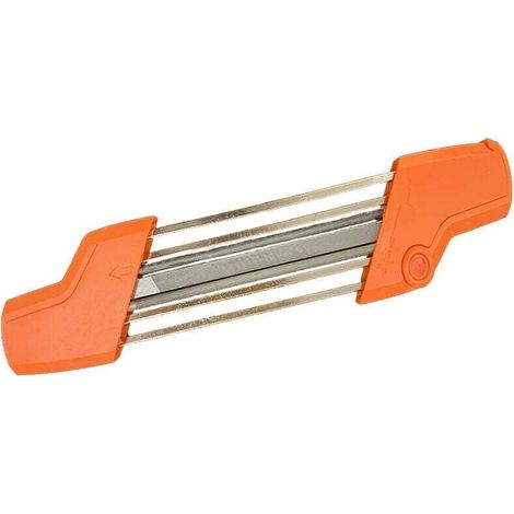 Affilacatene per motosega da 4,8 mm, 2 in 1, strumento per affilare catene, affilacatene manuale, affilatura rapida. (1/3)