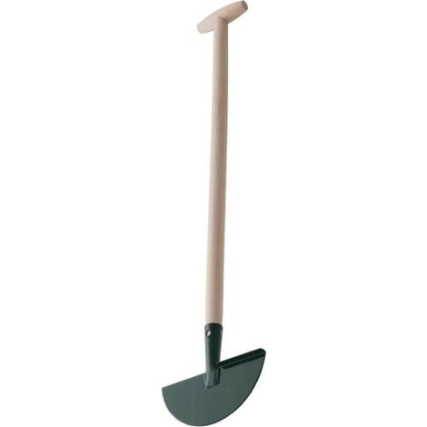 Coupe-bordures demi-rond – Largeur de tête 21 cm – Hauteur de tête 10 cm – Longueur totale 108 cm – Poignée en bois confortable