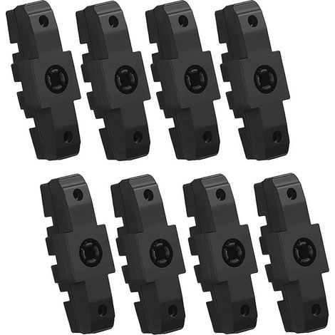 8 pièces Plaquettes de frein pour vélo de route, accessoires pour patins de frein HS11, HS22, HS33, 50 mm, noires (1/5)