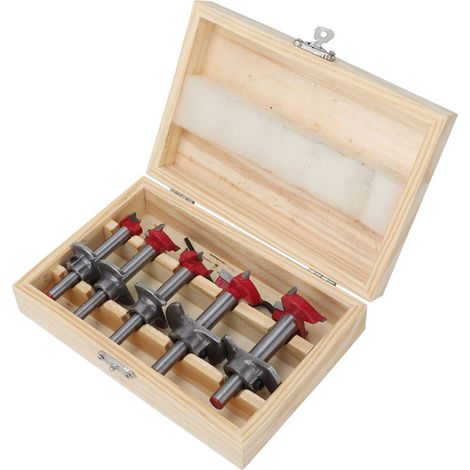 Jeu de 5 mèches Forstner pour le travail du bois, scie cloche, fraise à bois 15/20/25/30/35 mm (1/5)