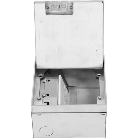 Prise de sol encastrable 2 prises 3 broches + ports USB Type C charge rapide, boîtier de raccordement en acier inoxydable, étanche (1/5)