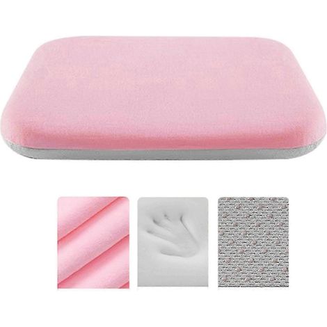Coussin de chaise en mousse à mémoire de forme souple, antidérapant, pour chaises de bureau et véhicules, soulage la fatigue du bas du dos, bleu ciel (rose sakura). (1/5)
