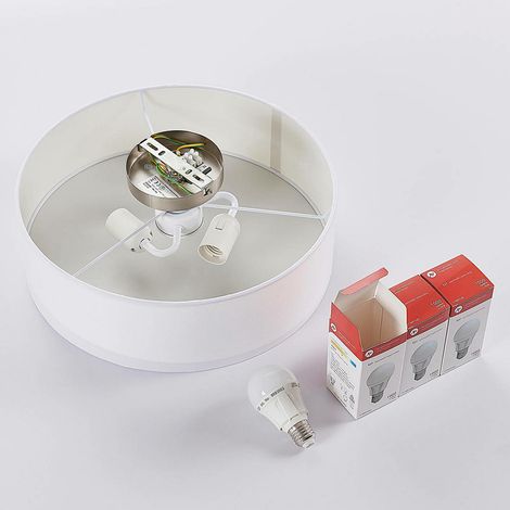 [GEBRAUCHT] Lindby Deckenlampe Sebatin Deckenleuchte Lampe Leuchte E27 Sockel ø 40 Cm Weiß B-Ware