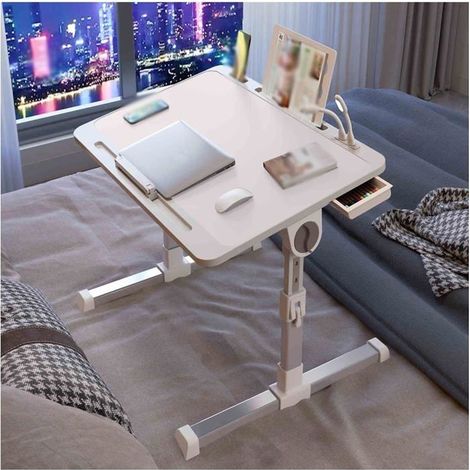 Table Ordinateur Portable Pliante Réglable Plateau Lit Petit Déjeuner Multifonction Portable avec Pieds Rabattables (1/5)