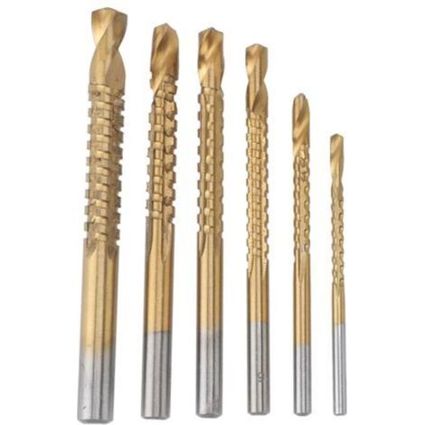 Set di punte per trapano per legno, set di 6 punte per lavorazione del legno per scanalature, punte da 3-8 mm per legno, PVC, pannelli di plastica, scanalature, smussature e lavorazione del legno sott