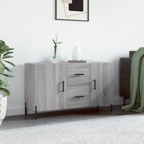Buffet Meuble de rangement Armoire de cuisine sonoma gris 100x36x60 cm bois d'ingénierie 13391 (1/5)