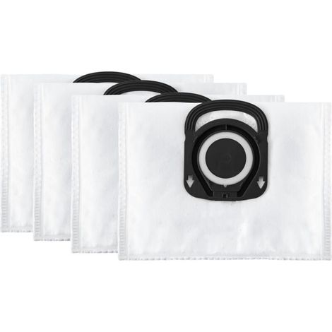 Pack of 4 Hygiene+ bags, compatible with Compact Power, Power XXL, Silence Force, and X-Trem Power ZR200520 canister vacuums, white