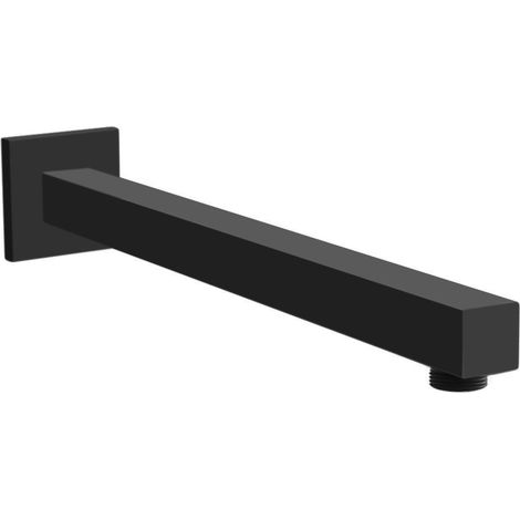 300mm Rectangular Wall Mounted Shower Arm Matte Black (1/2)