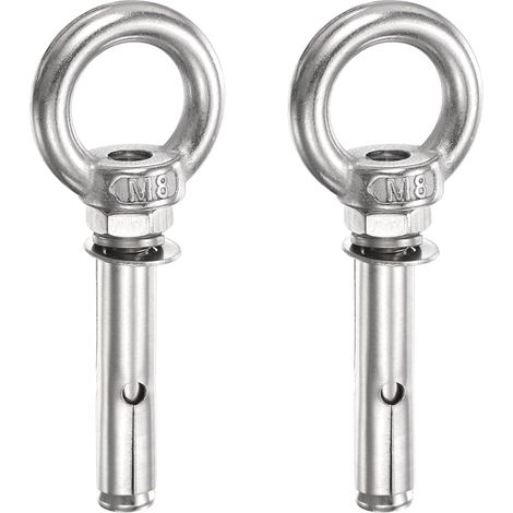 2 Pcs Goujon D'ancrage À Oeil M8x40mm Anneau En Acier Inoxydable (1/5)