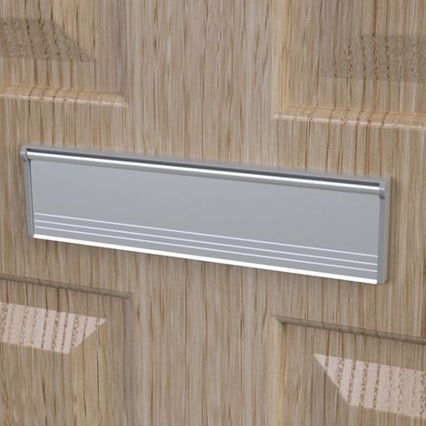 Door Letterbox PVC Metal Flap Cover Brush Seal Internal & External Aluminium (1/3)