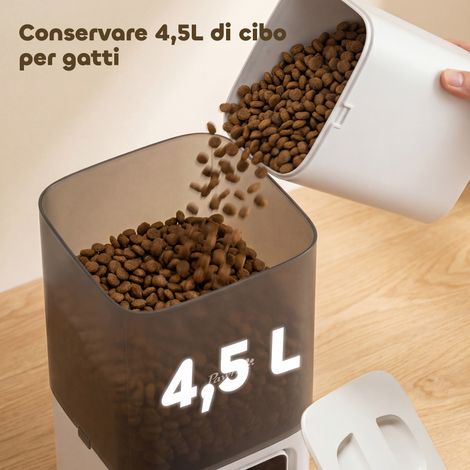 Mangeoire automatique pour chats 4,5L avec application vocale et enregistreur intégré (1/5)