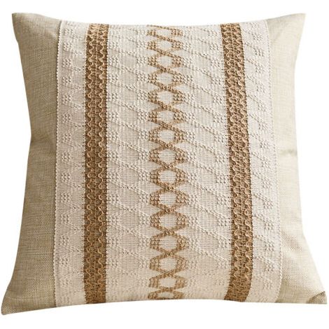 Coussin marron 1 x 45 x 45 cm (rembourrage inclus) Coussin de tête de lit rembourré Coussin de salon Coussin décoratif