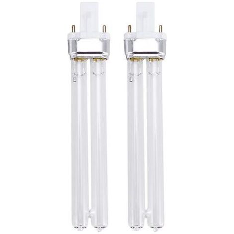 Lot de 2 lampes de désinfection ultraviolette UV de 11 W pour stérilisation d'aquarium (culot G23) (1/5)