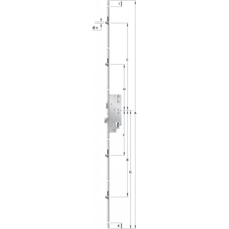 Chiusura Multiplo Porta Nr.8772F Galv.