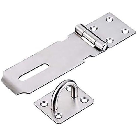 Moraillon de Cadenas en Acier Inoxydable, Heavy Duty Moraillon et Agrafe avec Vis, Fermoir de Porte Verrou de Porte Hangar Loquet Cadenas Agrafe,AAFGVC (1/5)