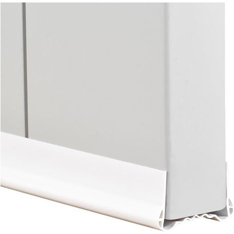 Base de porte à double isolation, protection contre les courants d'air froids - joint anti-bruit et anti-poussière pour arrêter l'air froid 1 m (blanc) (1/4)