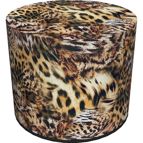 Pouf impermeabile in Cordura per casa e giardino - Nuovo motivo Safari, elegante, comodo, stabile, con cerniera, 40 cm, Bertoni (1/5)