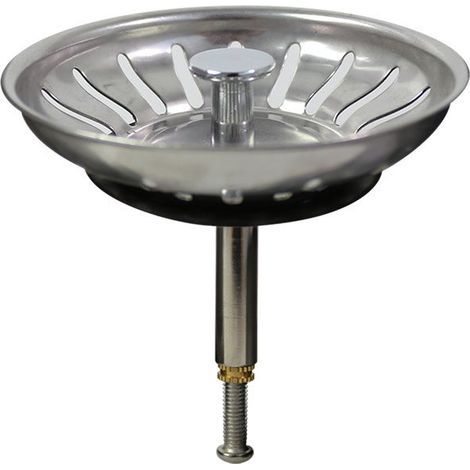 Bouchon Evier Cuisine Inox - Filtre Evier Cuisine Universel Bonde Evier avec Grille Evier Cuisine Antiblocage, Panier pour Evier Inox Vidange Rapide (1/3)
