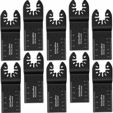 10 pcs 34mm Lame Oscillante Outils en Acier au Carbone à Usages Multiples DIY pour Scier Couper Racler Façonner Polir et Enlever le (1/5)