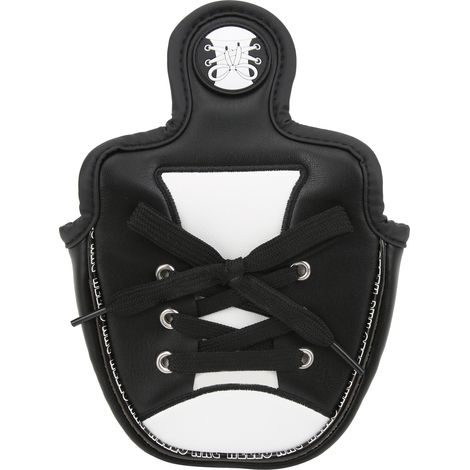 Fermeture magnétique personnalisée pour couvre-putter maillet de golf, en cuir synthétique noir. (1/5)