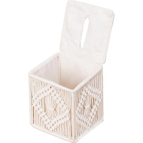 Jolie housse de boîte à mouchoirs – Organisateur de serviettes de table décoratif – Porte-mouchoirs bohème avec couvercle pour dortoir, commode, étagère, comptoir, toilettes, salle de bain, salon (1/5)