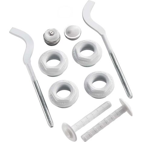 "KIT TAPPI E MENSOLE PER RADIATORI 1/2"""" BIANCO 1"""" x 1/2"