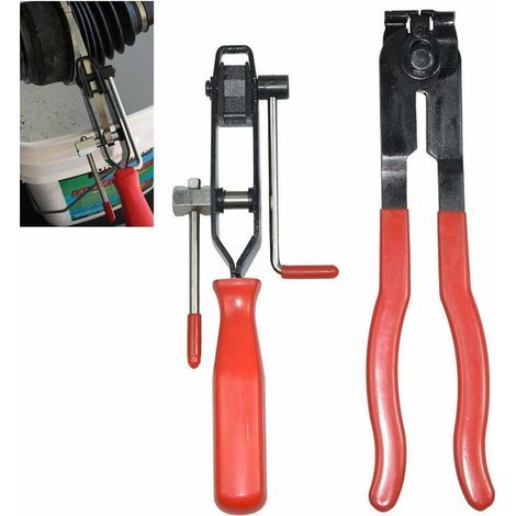 Alicates para abrazaderas de manguera de acero de ajuste a presión – Mango antideslizante – Longitud: 22 cm – Para abrazaderas de manguera de juntas homocinéticas (1/5)