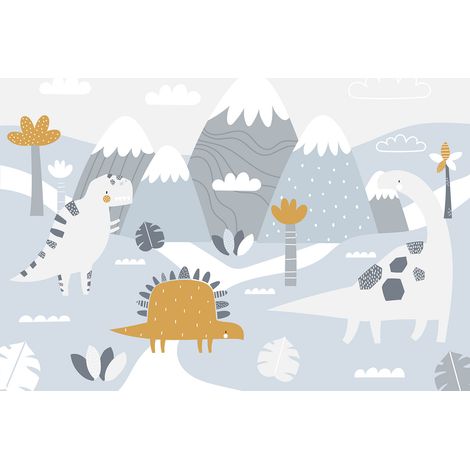 Papier peint panoramique Enfants - Dinosaures - 130 cm x 93 cm (1/2)