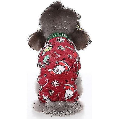 Pyjama Pour Chien Vtements Dhiver Nol Pull Chaud Pour Chien Doux Jours Froids Tenues Avec Elk Design, Combinaisons Pour Animaux De Compagnie Pulls Pou (1/5)