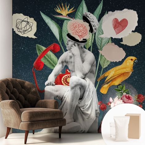 Carta Da Parati Non Tessuto - Decorazione Da Muro - Traspirante - Con Motivo - Per Camera Da Letto Cucina Arte surrealista 250x250 cm (1/5)