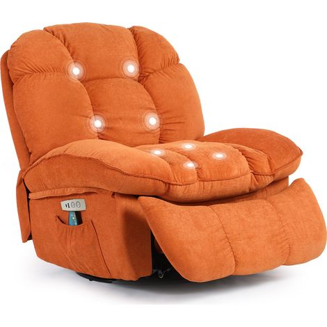 Oranger elektrischer Massagesessel, Mehrkörper-Airbag-Massagesofa, verstellbarer Drehsessel