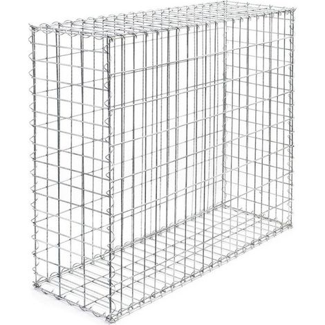 Gabion En Métal Galvanisé, Robuste, Résistant, 100 x 100 x 30 cm (1/5)