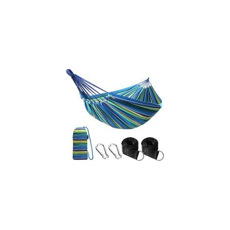 Hamac d'extérieur de Camping, en Plein air Portable en Toile, Léger avec Sangles respectueuses des Arbres, Sac de Transport, Parfait pour Le Jardin, Balcon, Patio, la Plage, Randonnée (1/5)